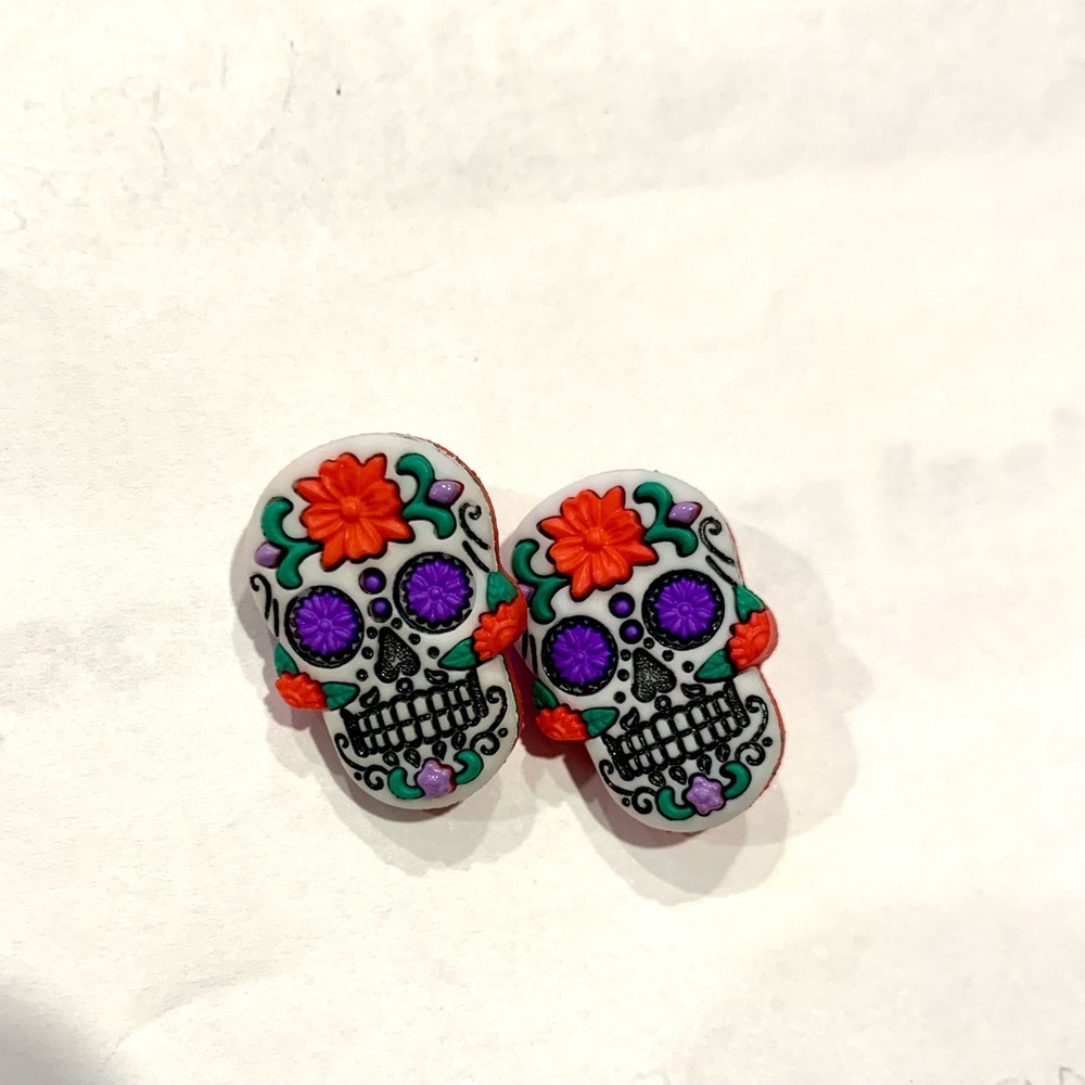 Day of the Dead Earrings - Sugar Skull Studs